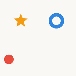 Sample: a bouncing ball, a spinning star, a pulsing ring